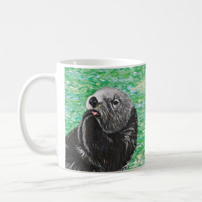 Mug Petite Loupe de mer douce peinture (Gauche)
