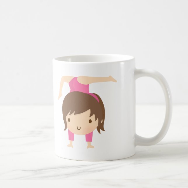 Mug Petite pose mignonne de gymnastique de fille de (Droite)