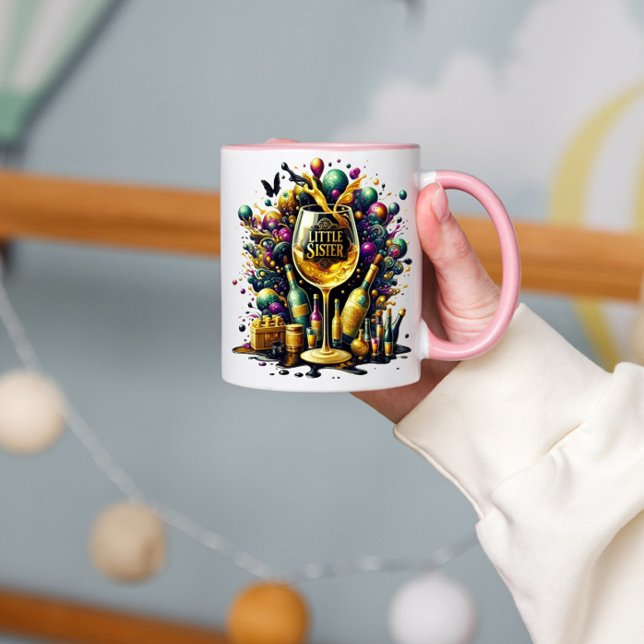 Mug Petite soeur, c'est l'heure de la fête (Créateur téléchargé)