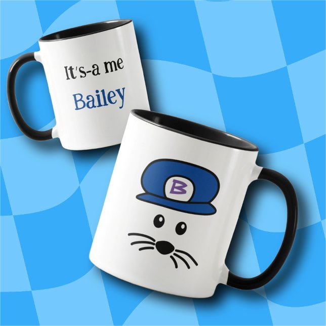 Mug Petite souris Casquette bleu personnalisable (Créateur téléchargé)