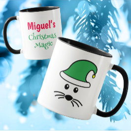 Mug Petite souris personnalisable Père Noël Elf
