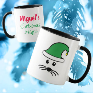 Mug Petite souris personnalisable Père Noël Elf