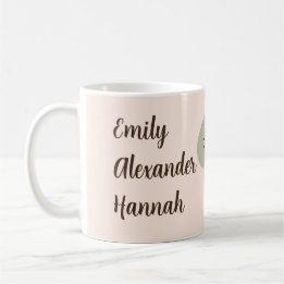 Mug Petits-enfants personnalisés Noms Moins d'art flor