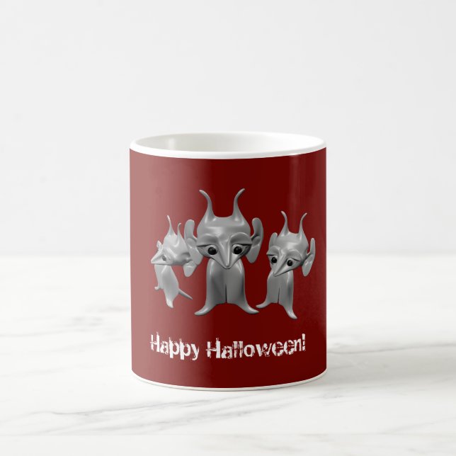Mug Petits Martiens, Happy Halloween, personnalisées (Centre)