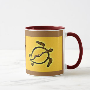 Mug Pétroglyphe de tortue de mer d'Hawaï