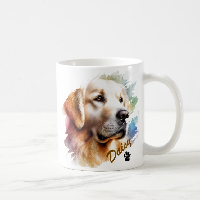 Mug Pet's Brush Modern Cool Typography Name (Droite)
