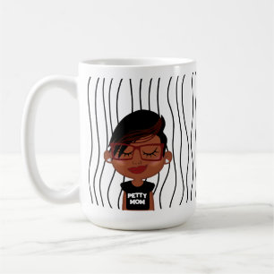 Mug PETTY MOM Visage(s) amusant(s) rayé(s) Fête des
