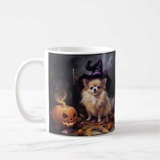 Mug Peur d'Halloween Citrouille de Poméranie (Gauche)