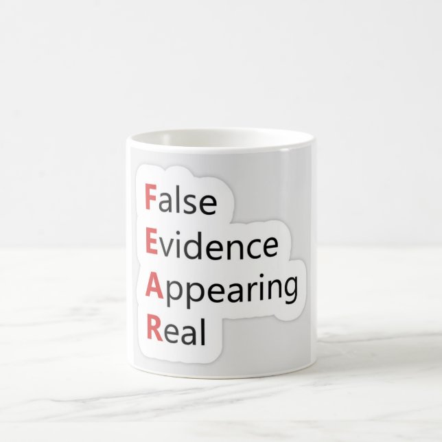 Mug Peur - Fausses preuves apparaissant dans la vraie  (Centre)