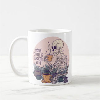 Mug Peut-être que le café est accro à moi drôle Café S