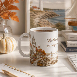 Mug Phare de saison automnale Thème nautique côtier