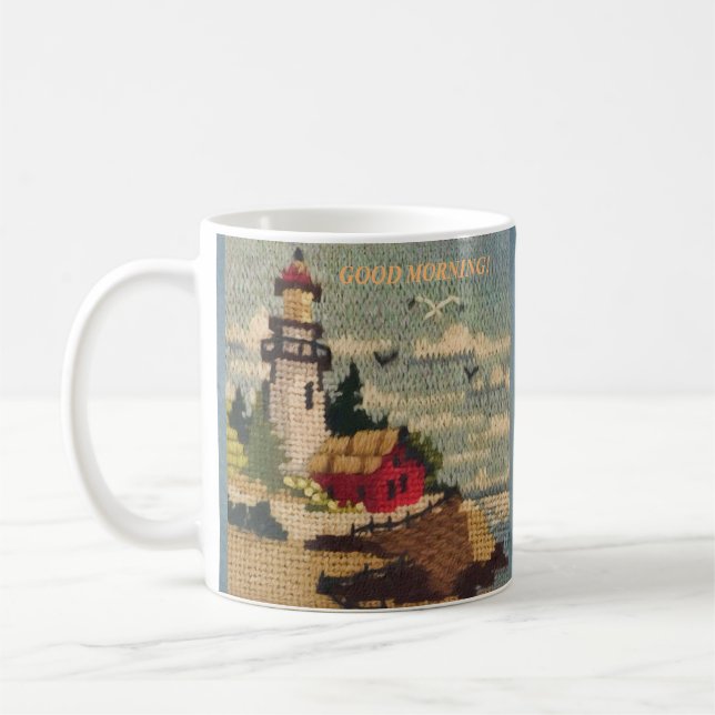 MUG PHARE TEXTUELLE DE BORD DE MER PAISIBLE  (Gauche)