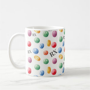 Mug Pharmacien Pills Aquarelle Symbole RX
