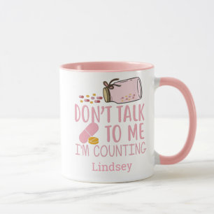 Mug Pharmacien rose drôle personnalisé / Café techniqu