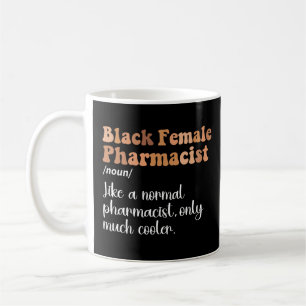 Mug Pharmacienne noire Définition drôle