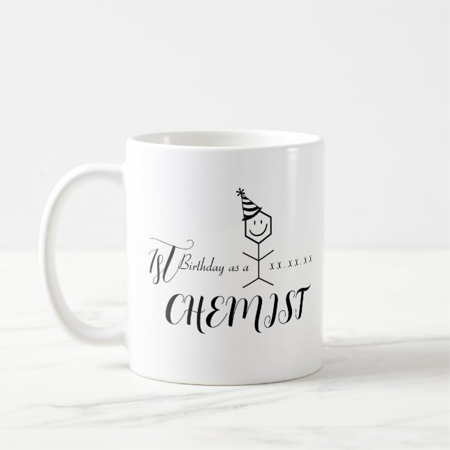 Mug Pharmaciste Funny moderne Chimiste Anniversaire Ch (Gauche)