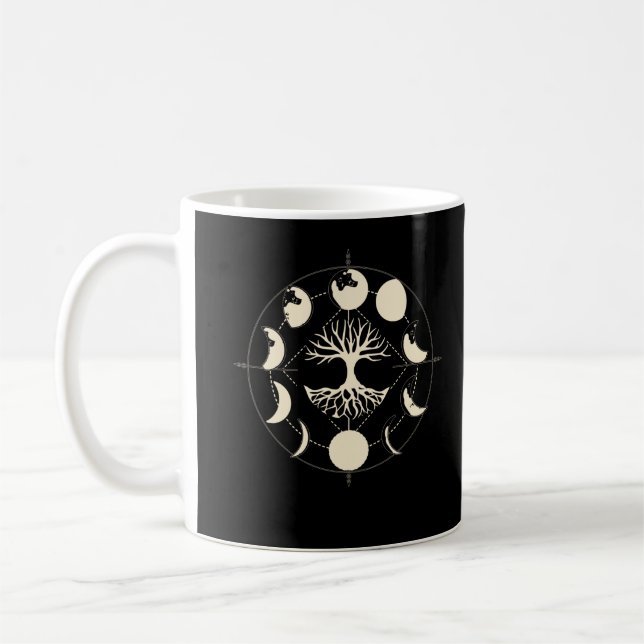 Mug Phases de lune Arbre Spirituel Croissant d'astrono (Gauche)