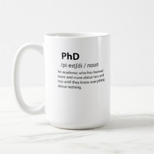 Mug PhD Drôle Dictionnaire Définition