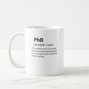 Mug PhD Drôle Dictionnaire Définition