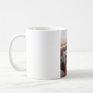 Mug Philadelphie Skyline Vue aérienne Typographie Urba