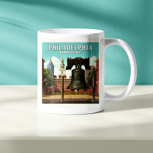 Mug Philadelphie vintage Pennsylvanie (Créateur téléchargé)