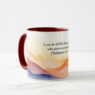 Mug Philippiens 4:13 verset de la Bible chrétienne