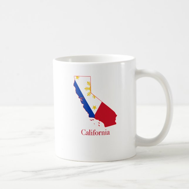Mug Philippines diminuent au-dessus de la carte d'état (Droite)