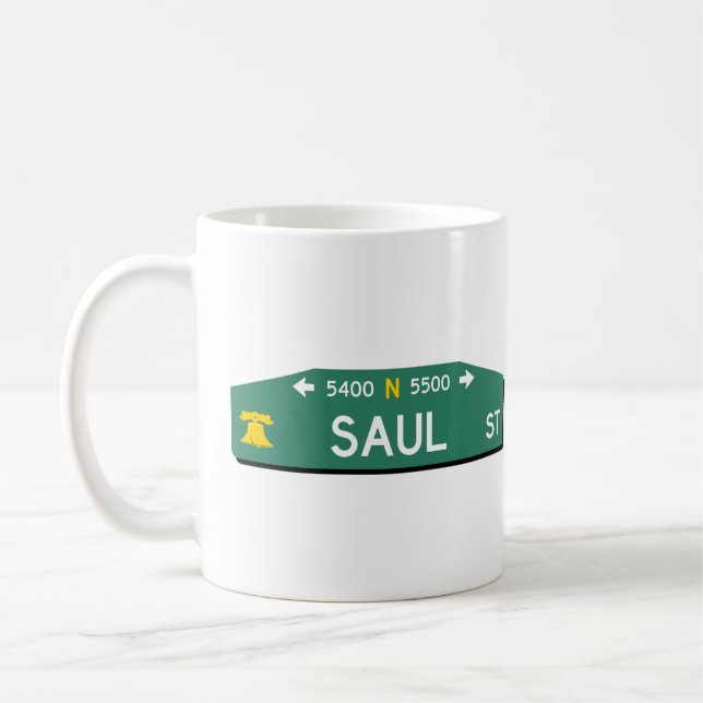 Mug Philly Street Sign Coffee Mug: For YOUR Address! (Gauche)