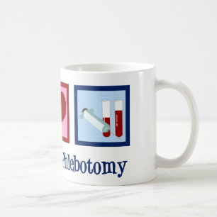 Mug Phlebotomiste Peace Love Bureau de la phlébotomie