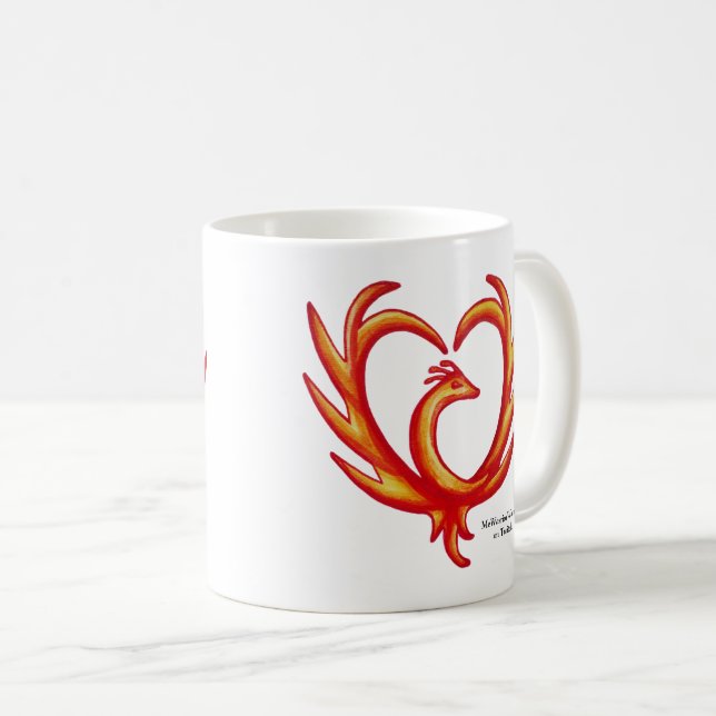 Mug Phoenix Heart, MeWarriorWoman sur Twitch (Devant droit)