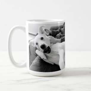 Mug Photo amusante de Happy Dog B & W Photography