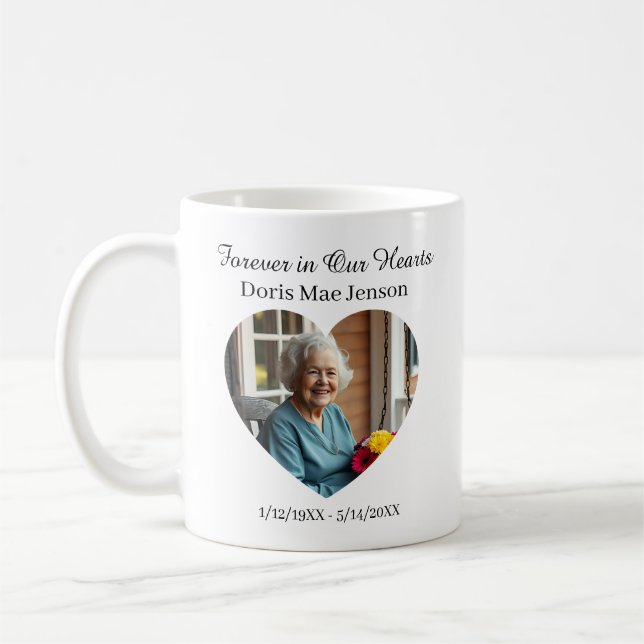 Mug Photo and Poem Sentimental Memorial (Gauche)