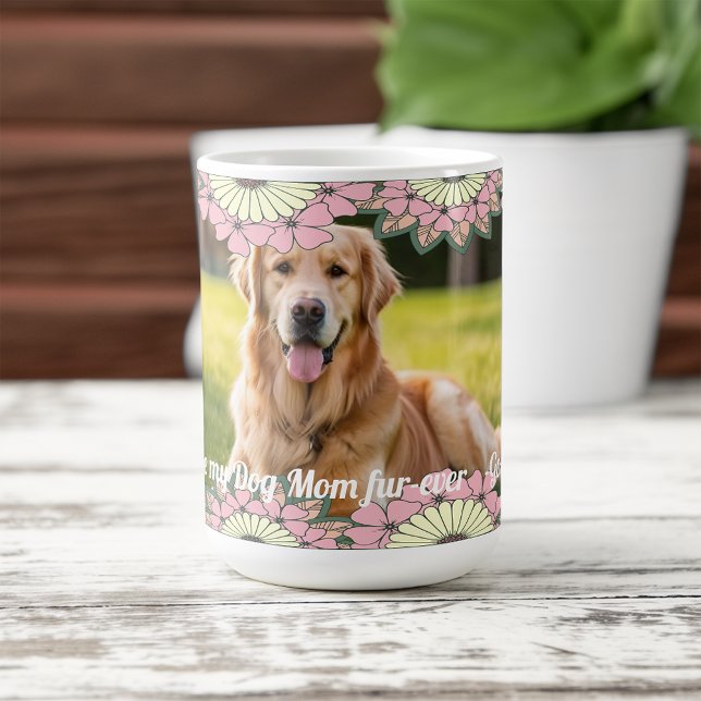 Mug Photo Animaux De Compagnie encadrée En Fleurs (Créateur téléchargé)