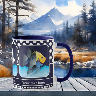 Mug photo bleu marine classique