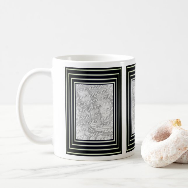 Mug Photo Cadre Noir Et Argent (Avec donut)