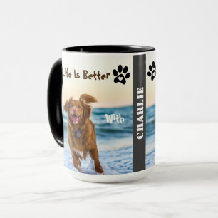 Mug Photo Chien Monogramme Musique Personnalisée Pour 