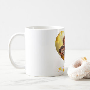 Mug Photo Coeur de famille personnalisé - Nom pers