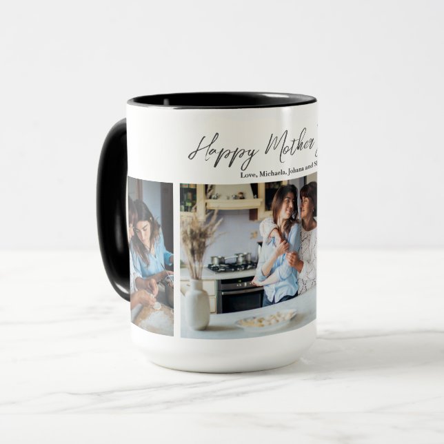 Mug Photo Collage Cadeau de la fête des mères (Devant gauche)