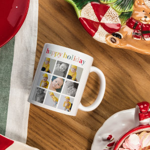 Mug Photo Collage   Colorful Happy Holiday
