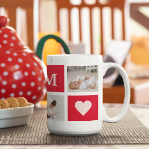 Mug Photo Collage Moderne & Best Mom Ever Cadeau