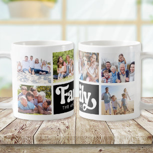Mug Photo Collage Retro Famille 6 Photos