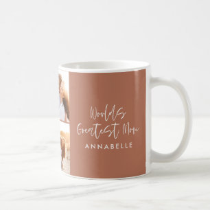 Mug Photo collage terre cuite girly moderne mères jour