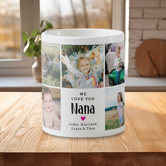 Mug Photo Collage 'We Love You Nana' (Créateur téléchargé)