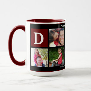 Mug Photo DAD Collage Fête des pères de café Black Mar