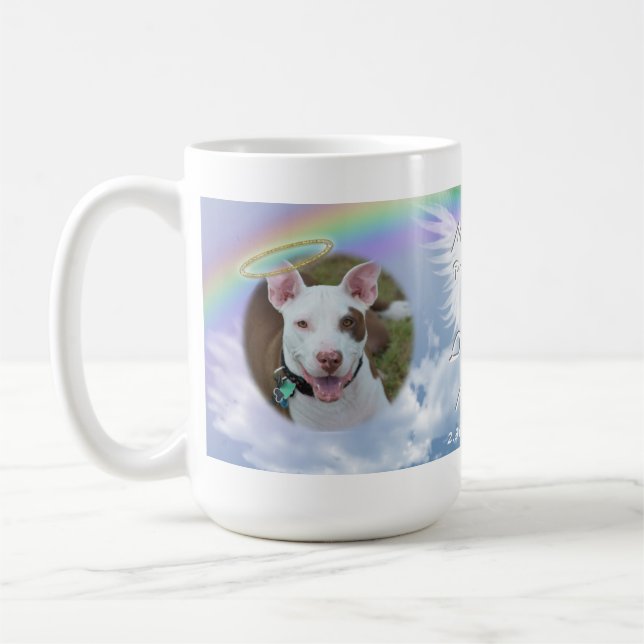 Mug Photo de animal de compagnie Mémorial arc-en-ciel  (Gauche)