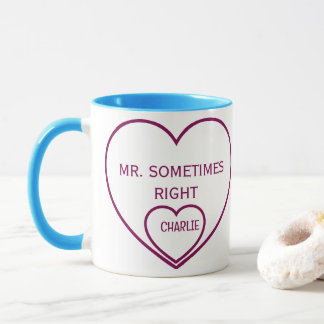 Mug Photo de chat et M. Right cœurs