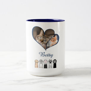 Mug photo de chat personnalisé avec nom personnali