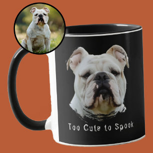Mug Photo de chien d'Halloween personnalisée trop mign