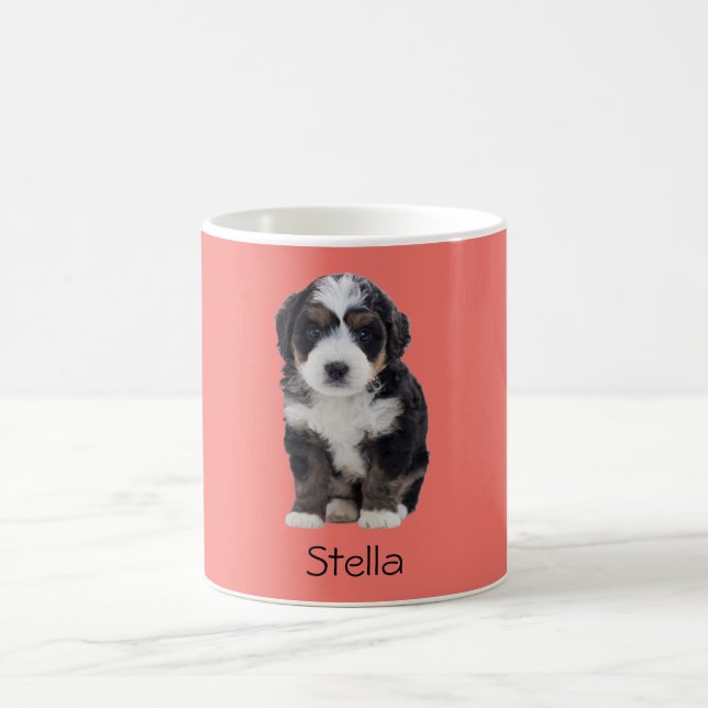 Mug photo de chien personnalisé - Corail couché de (Centre)