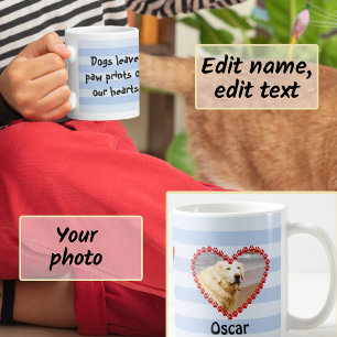 Mug Photo de chien personnalisée empreintes de pattes 
